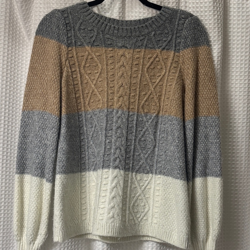 St. John's Bay Multicolor Cable Knit Sweater